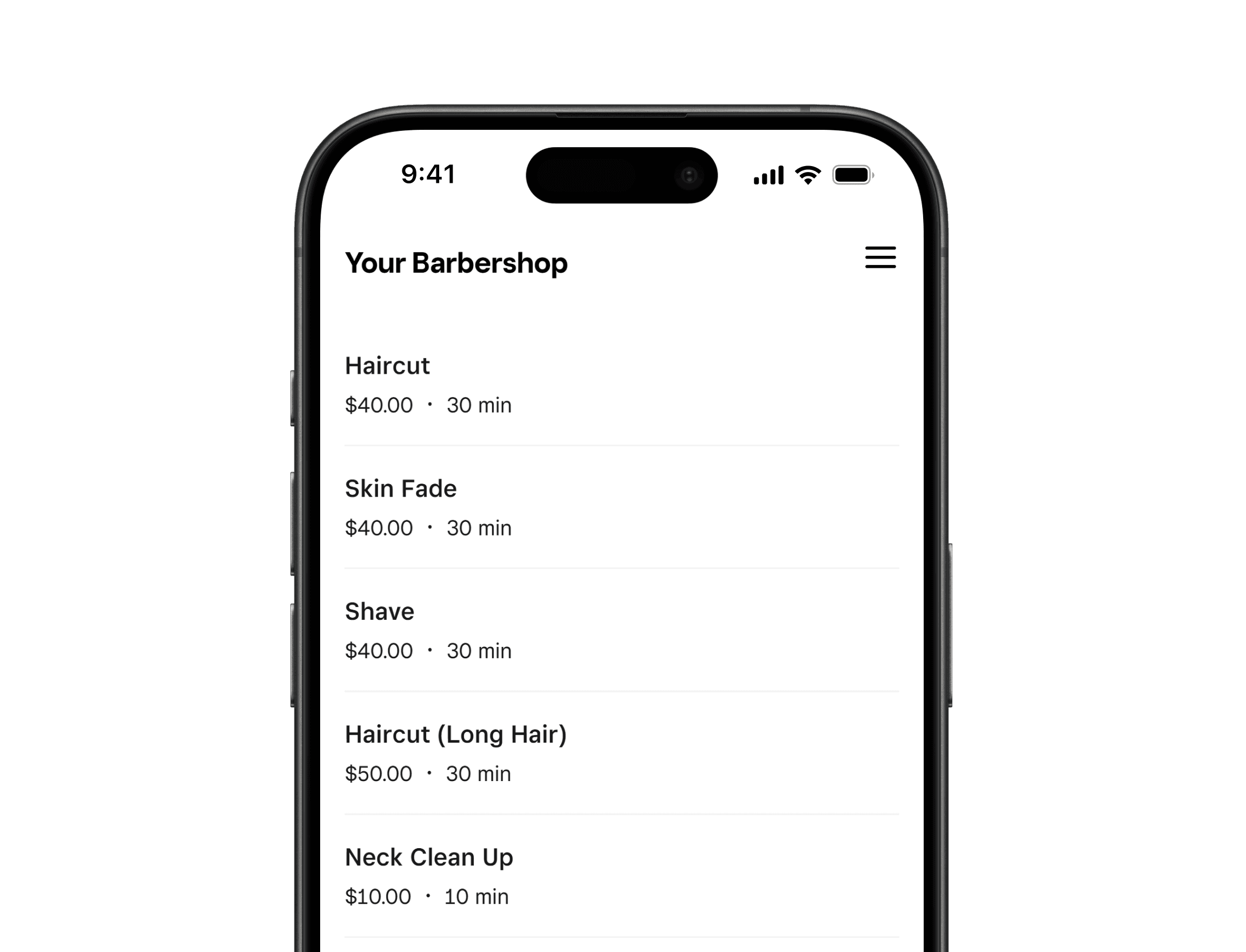 Square booking page